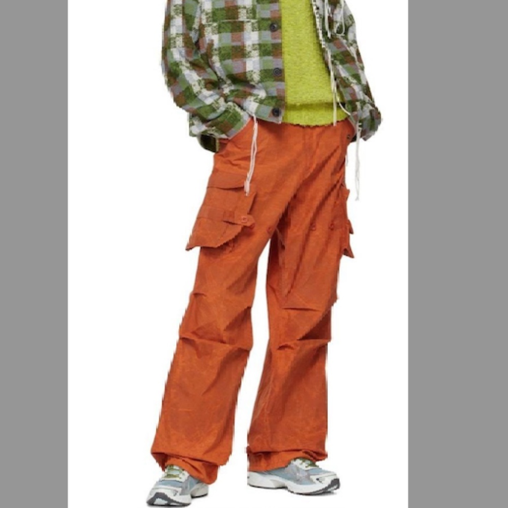 Andersson Bell Fatani Crack Cargo Pants  Orange (Size 50 IT/US 34)